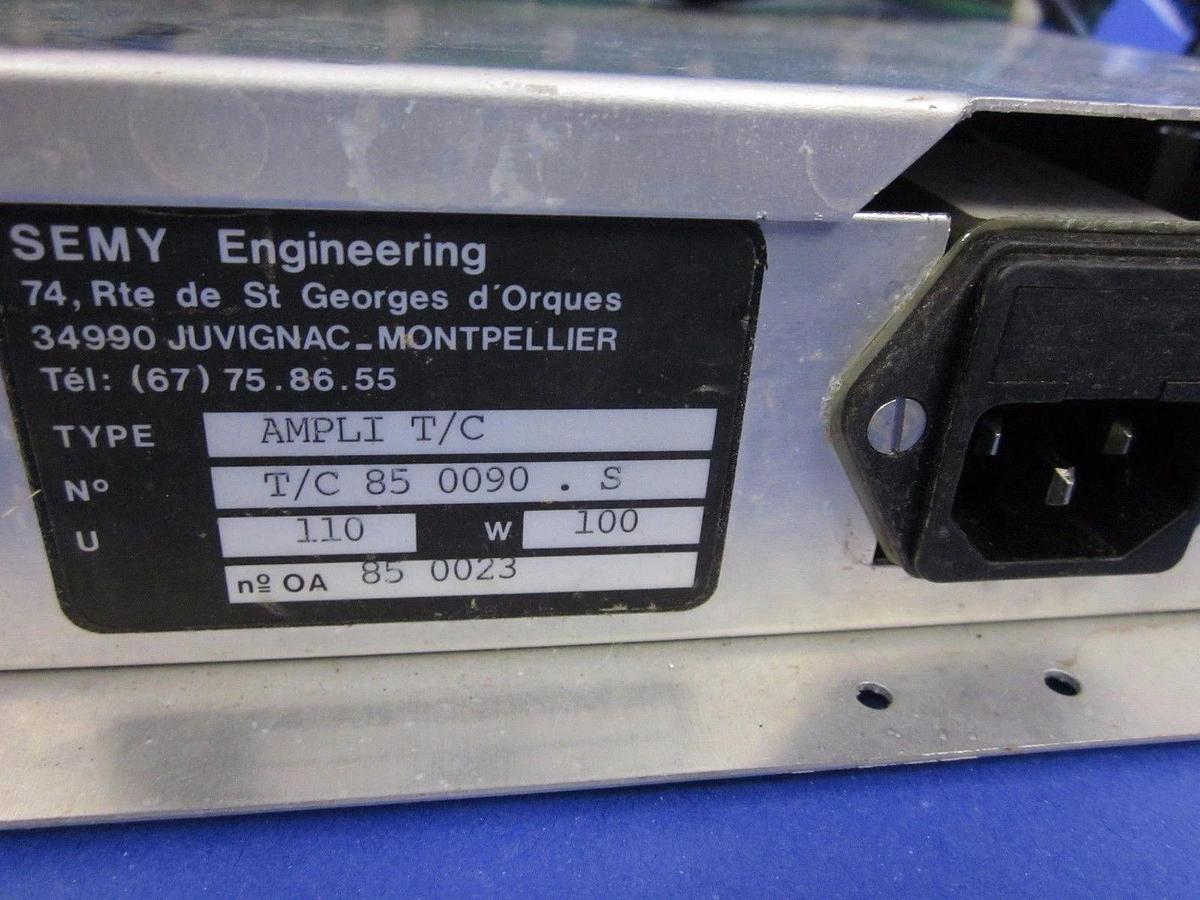 Used Semy Engineering MYP821000A 6 Input T/C Amplifier Assy w/ Box/Wires/Cabels