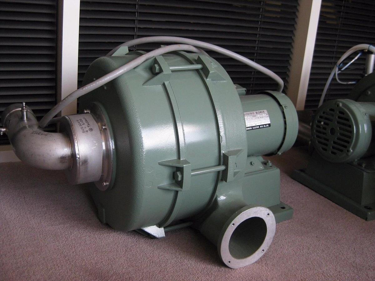 Used Nishimura Electric Blower NB-6, 3 Phase, 3300 RPM, Used, TEL vertical furnace