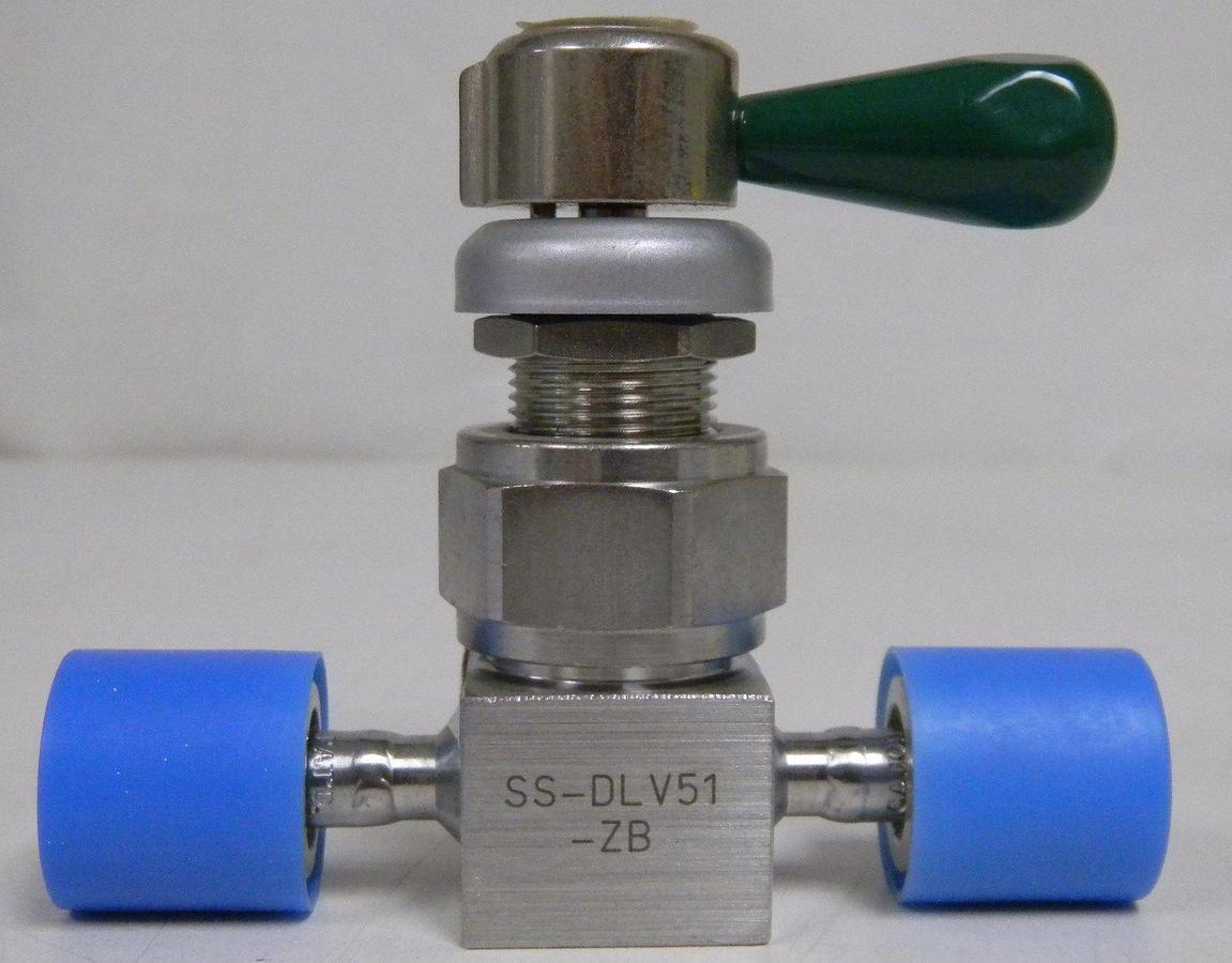 Used Nupro SS-DLV51-ZB Lever Handle Valve, 1/4" FVCR/FVCR, Used