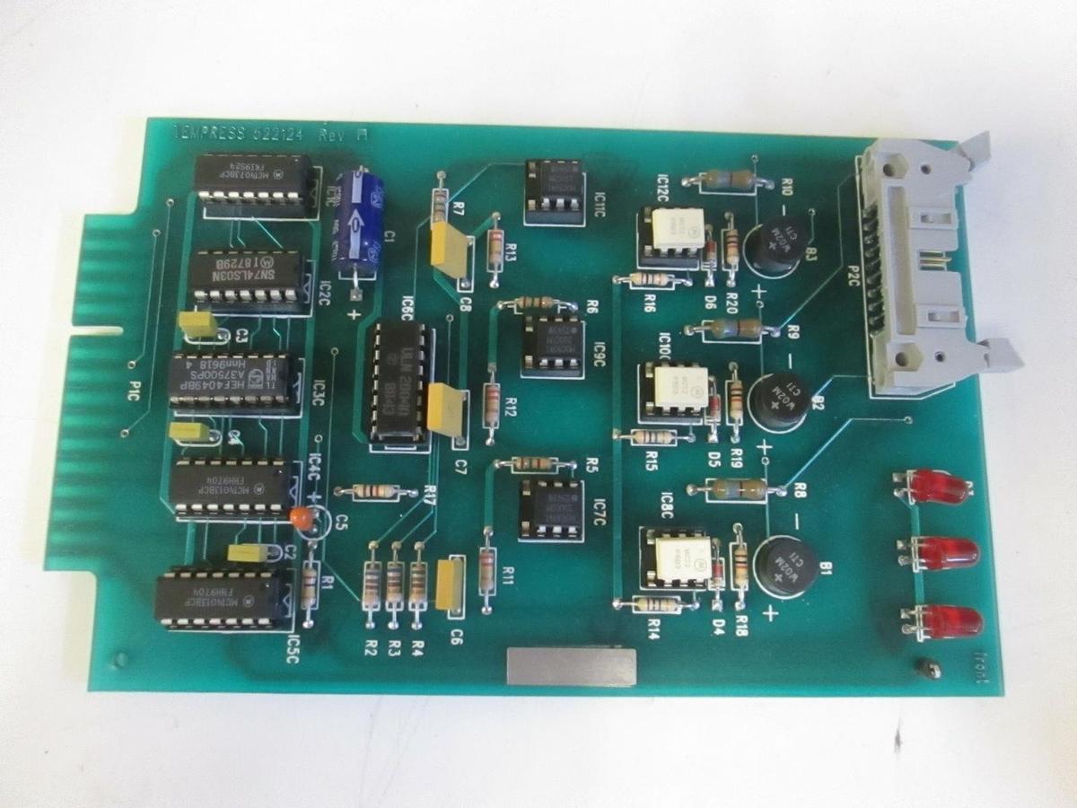 Used Tempress 5 22 124, 3-Channel Output Board, 7.01.097, PCB, Used