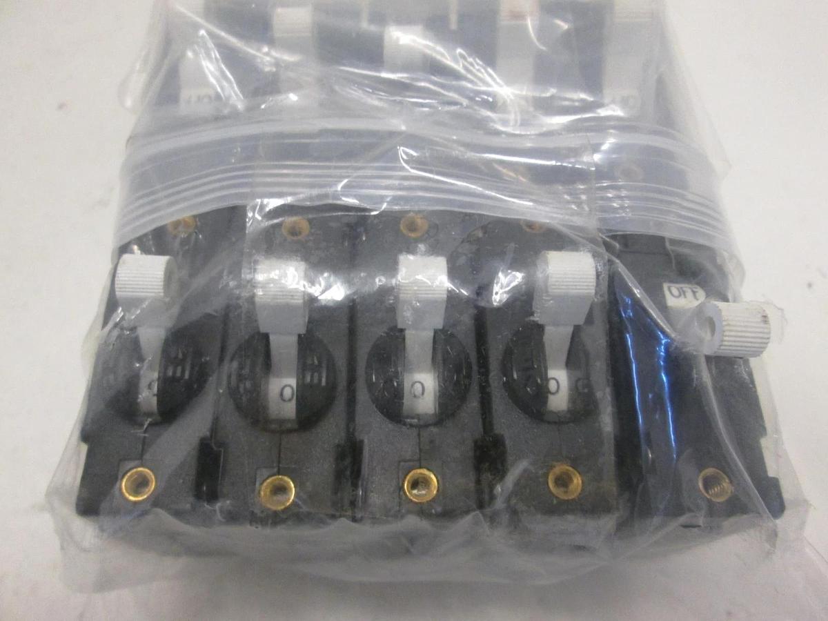 Used Carling Switch, AA1-B0-22-410-181-C, CIRCUIT BREAKER 1A, 1P, 230V Use, Lot of 10