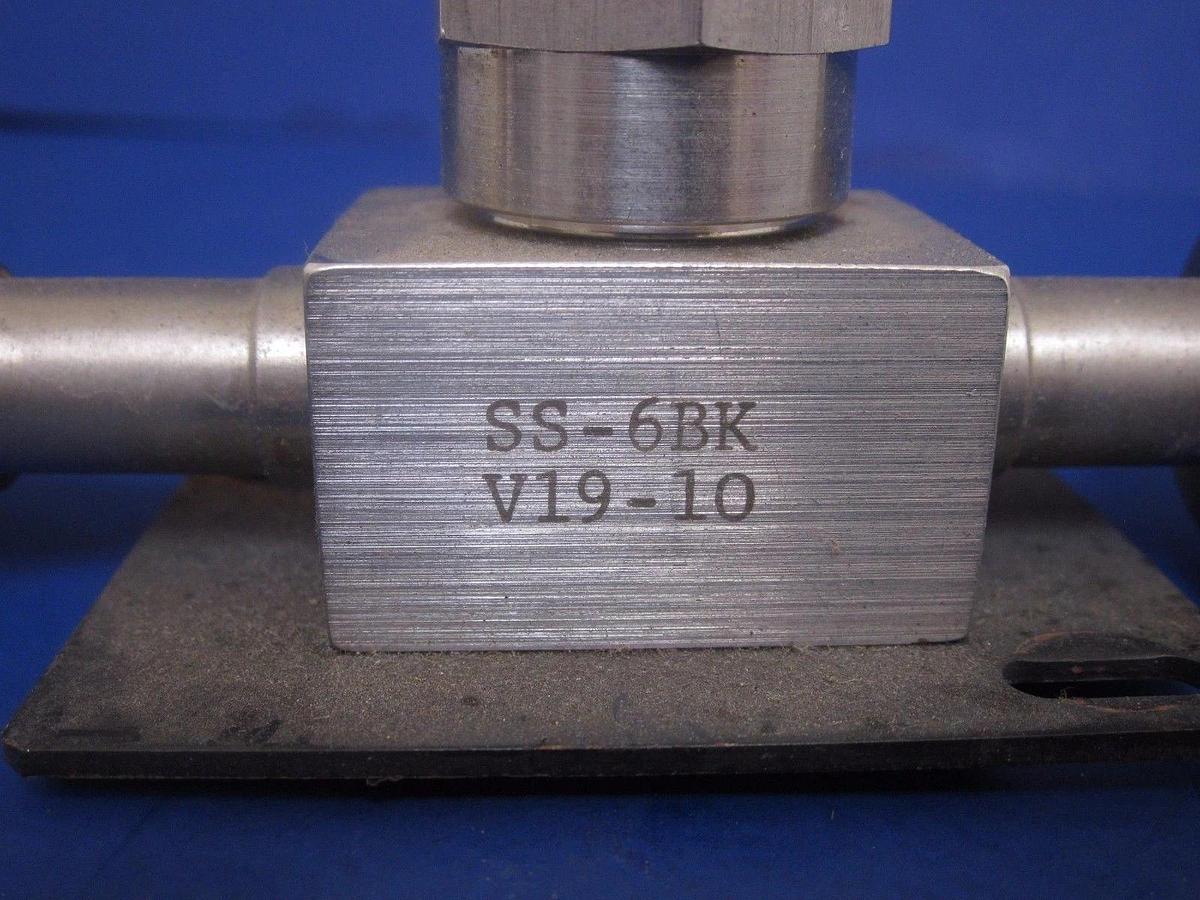 Used Swagelok Bellows Sealed Valve SS-6BK-V19-1O, NO, 1/2" Female , Used