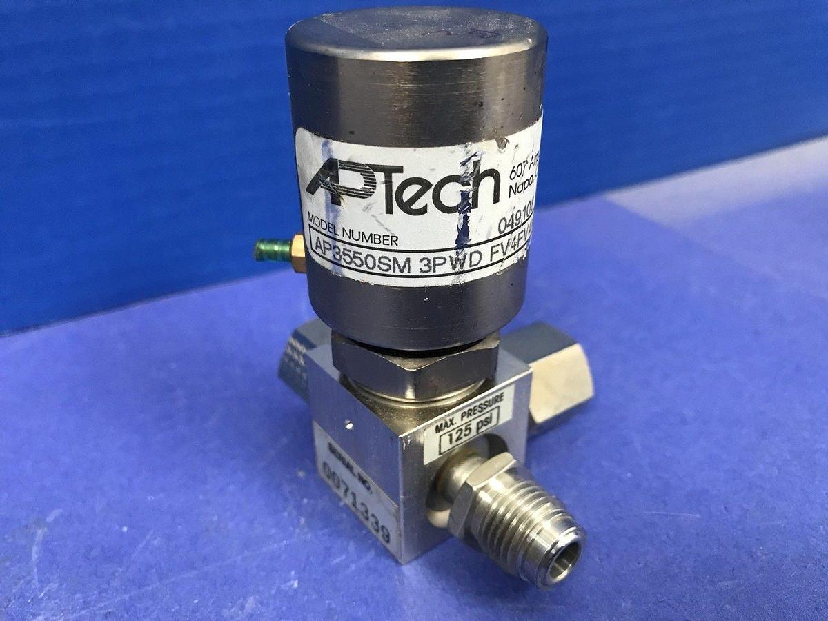 Used Aptech AP3550SM 3-Way, 1/2"FVCR x 1/2" FVCR x 1/4"MVCR , Lot of 2 Used