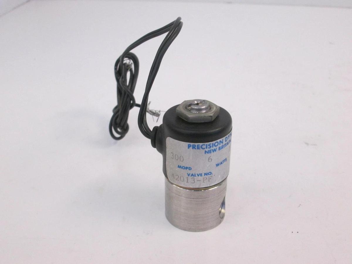 Used Precision Dynamics A2013-PF Solenoid 2-Way Valve, 300 PSIG, Used
