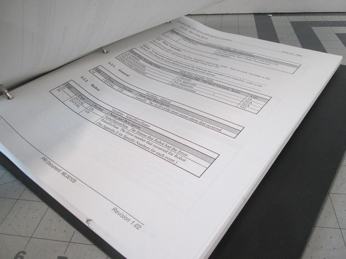 Used PRI Automation, PRI-7700 GEM Interface Document REV 1.02, Used