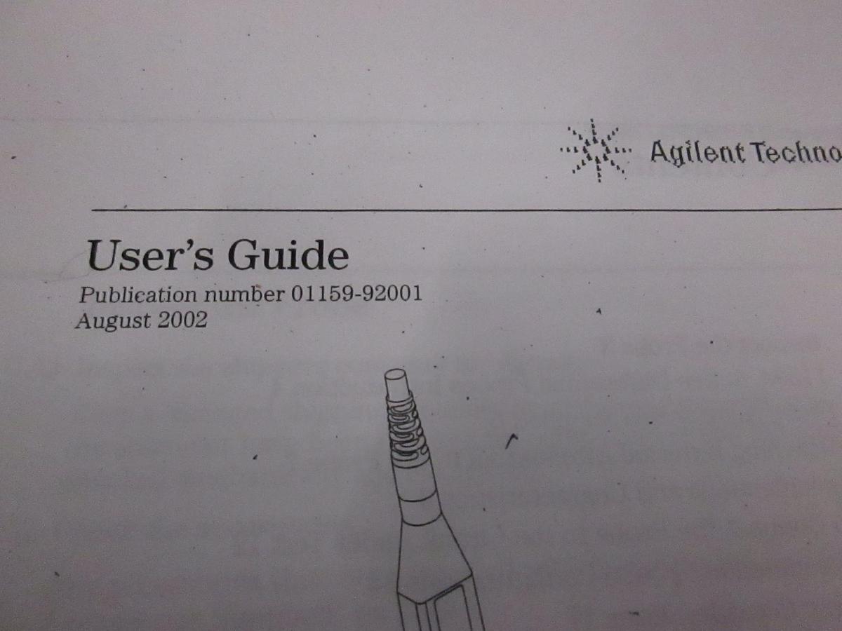 Used Agilent 1159A 1GHz Active Differential Probe User's Guide, Used