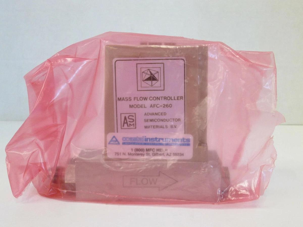 Used ASM AFC-261, Mass Flow Controller, Gas- N2, Range- 10 SLM, 1/4" M I/O VCR, Used