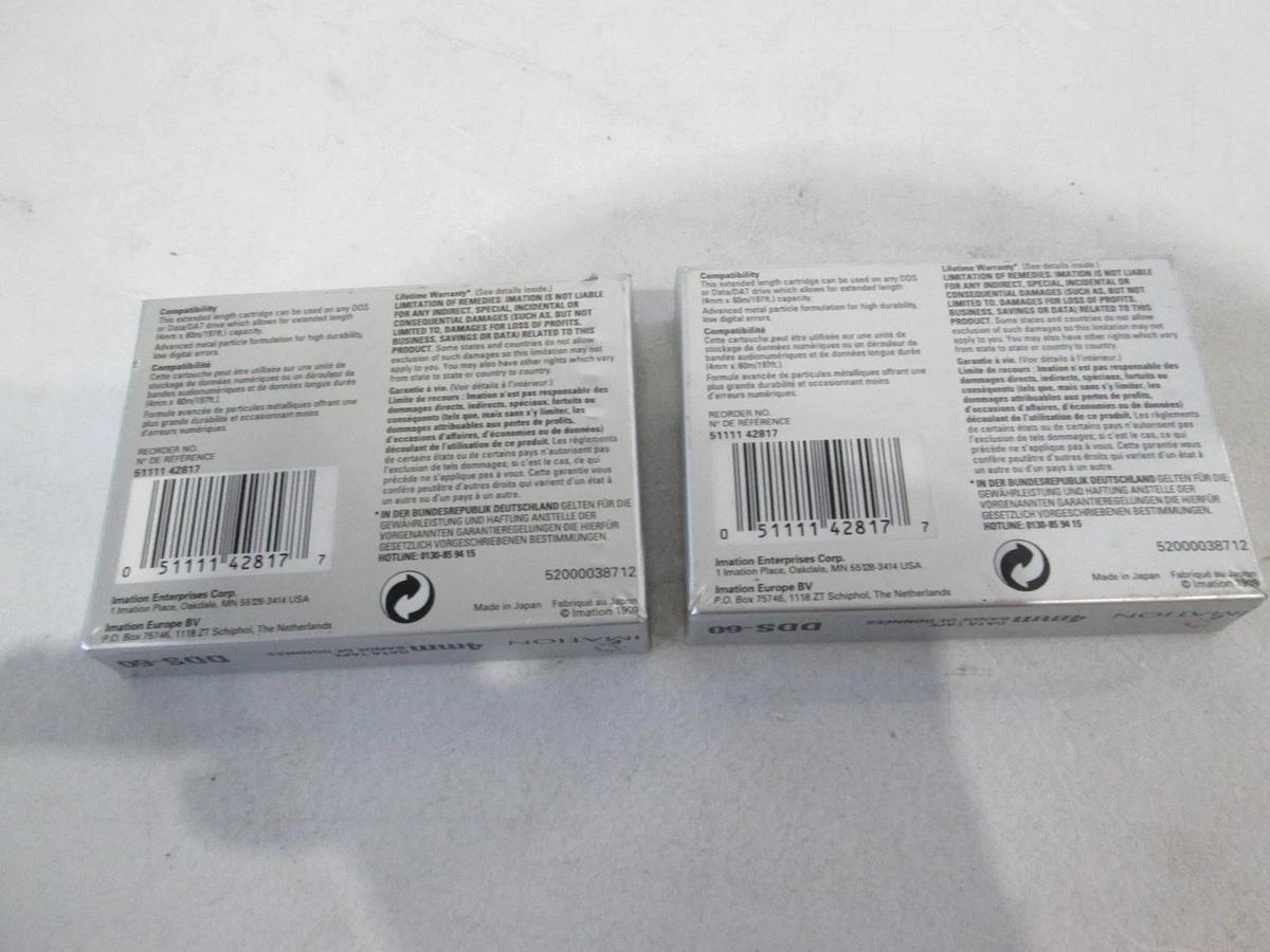 Imation, 4mm DDS-60, Data Tape, New, Lot of 2