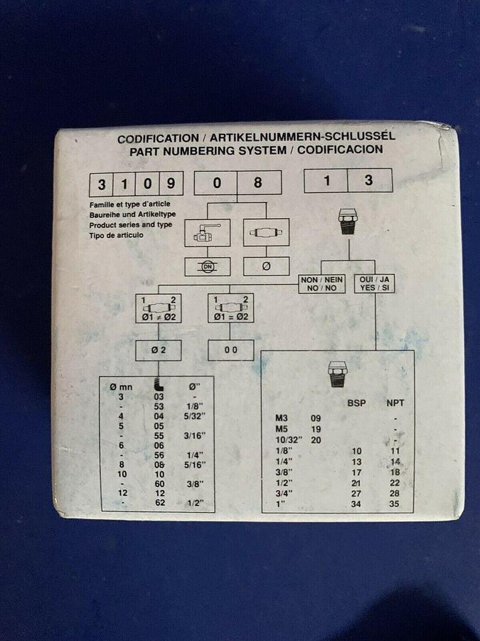 LEGRIS 3104 53 00 Nylon Push-To-Connect Union Tee, 1/8" OD, Lot of 20 New