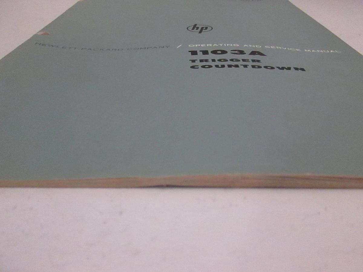 Used HP 1103A Trigger countdown Operating and Service Manual, Used