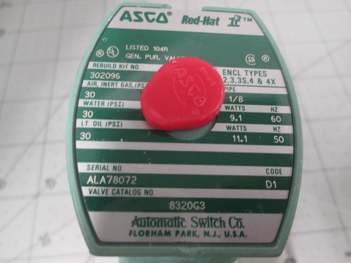 ASCO 8320G3 RedHat II Solenoid Valve, New without box