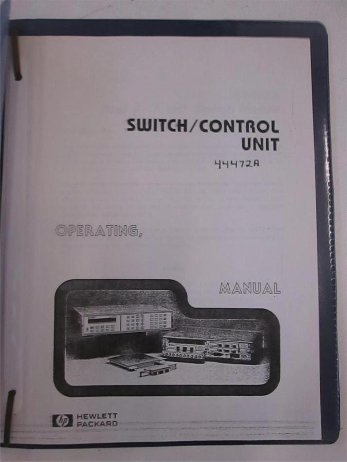 Used HP 44472A Switch/Control Unit Operating Manual, Used