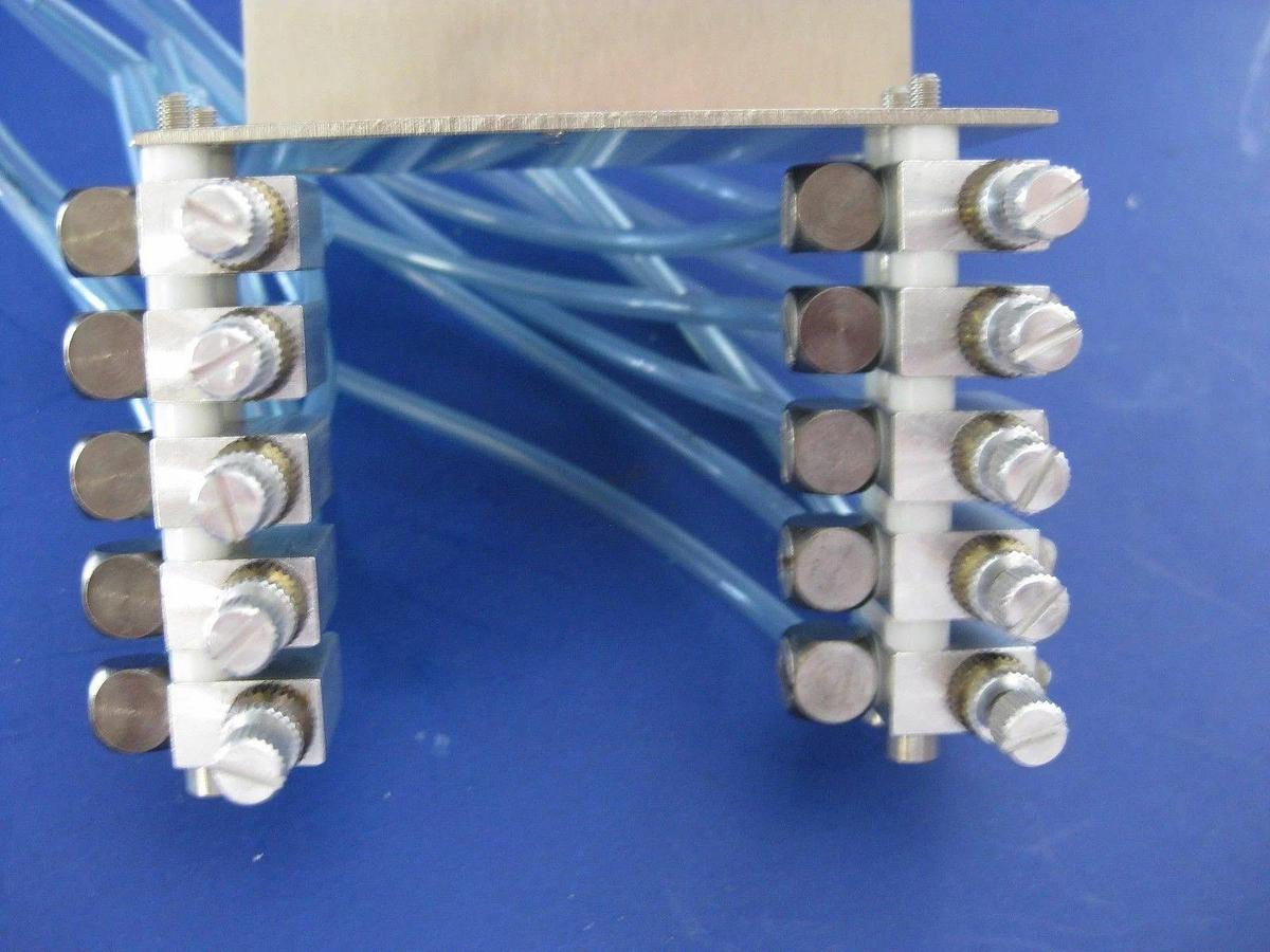 Kuroda SPE-H Flow Control Valve Assembly with 10 Elbow Valves, Used