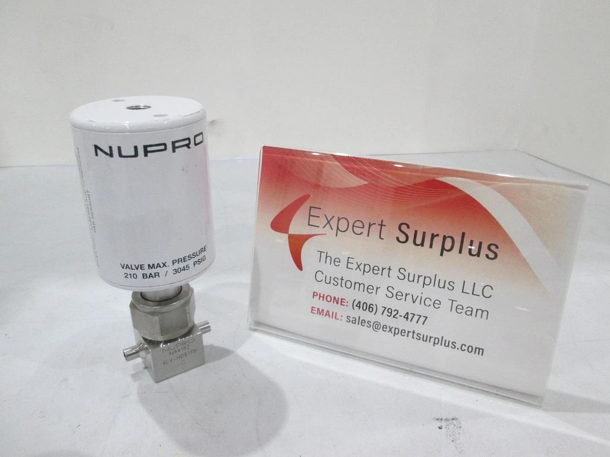 Used Nupro, 6LV-HDB111P-C, 3 Way High Pressure Valve, Butt End Weld, Used