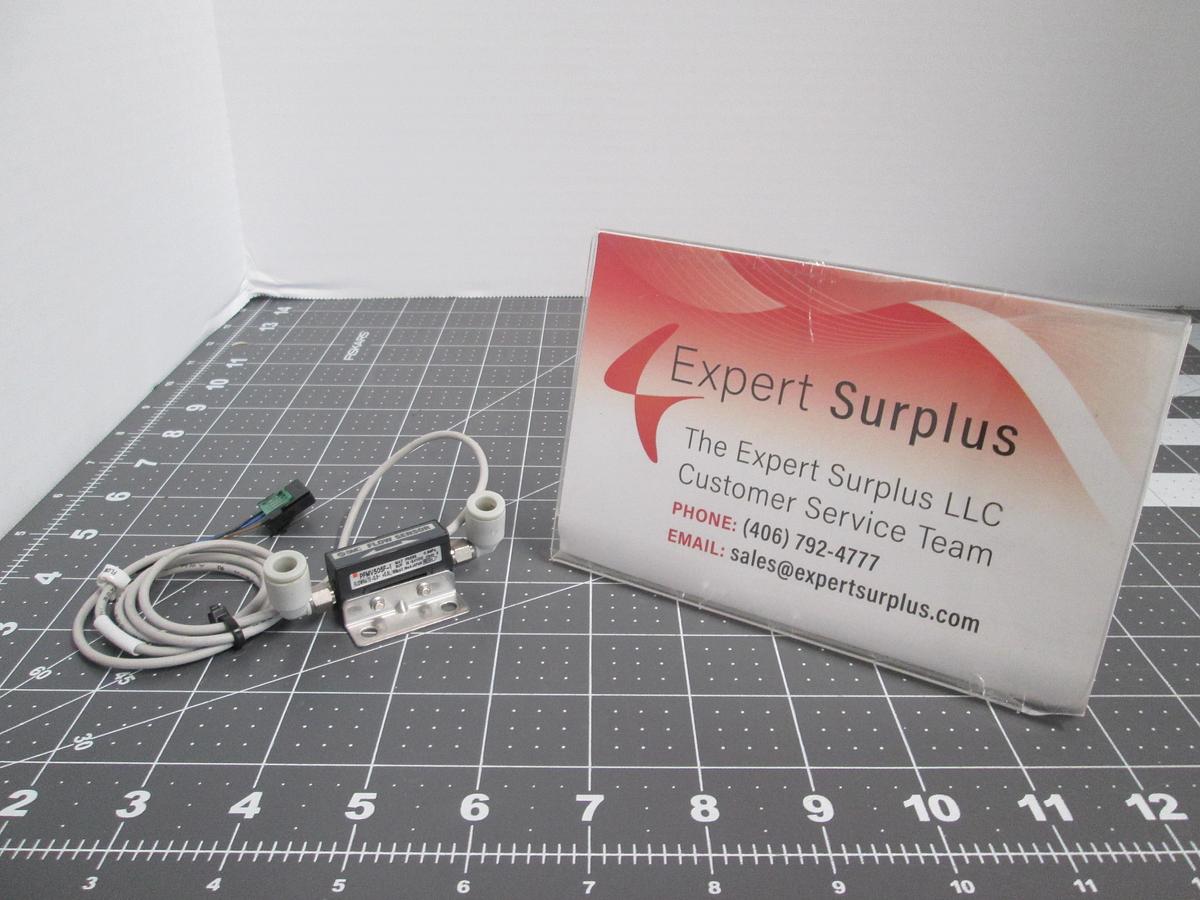 Used SMC PFMV505F-1 Micro Flow Sensor Switch Bracket & 4-Pin Cable Actuator
