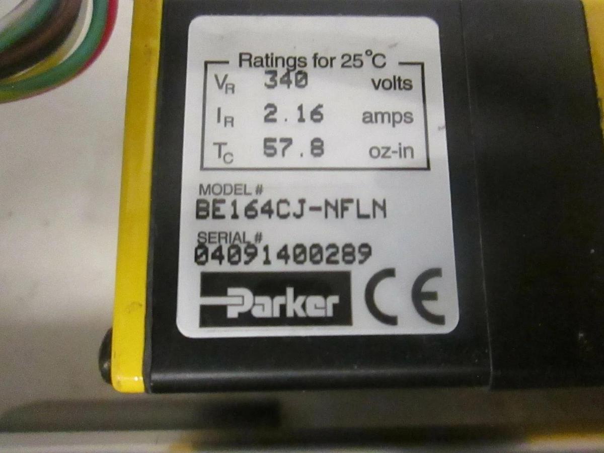 Used IKO Linear Bearing Module w/ Parker BE164CJ-NFLN Brushless Servo Motor, Used