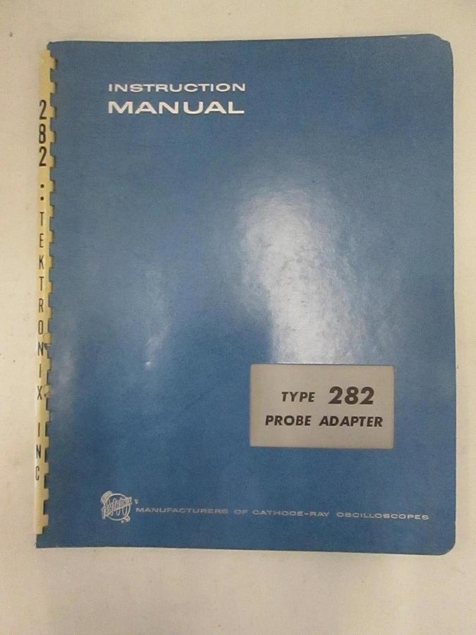 Used Tektronix Type 282 Probe Adapter Instruction Manual, Used