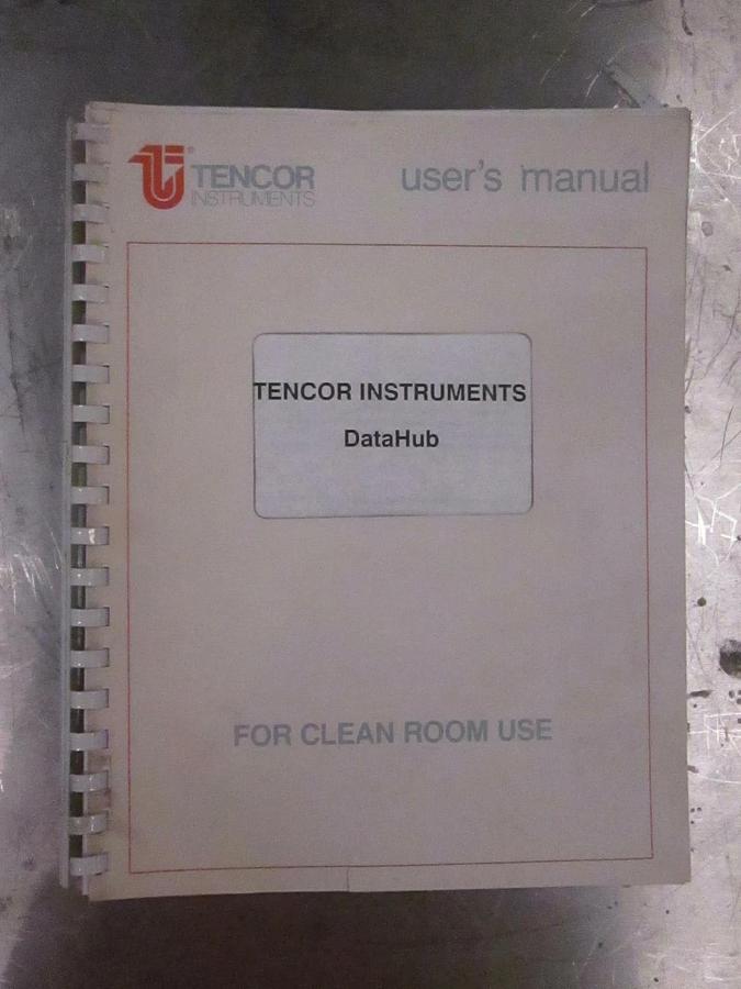 Used Tencor Instruments DataHub User's Manual, 177245-27, Used
