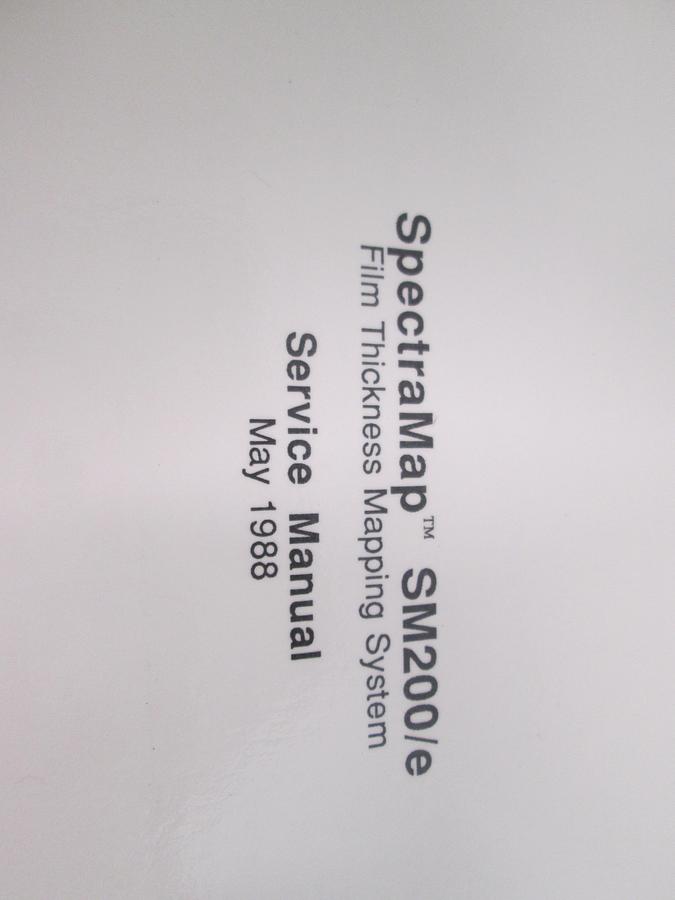 Used Tencore, SpectraMap SM200/e, Film Thickness Mapping System, Service Manual, Used