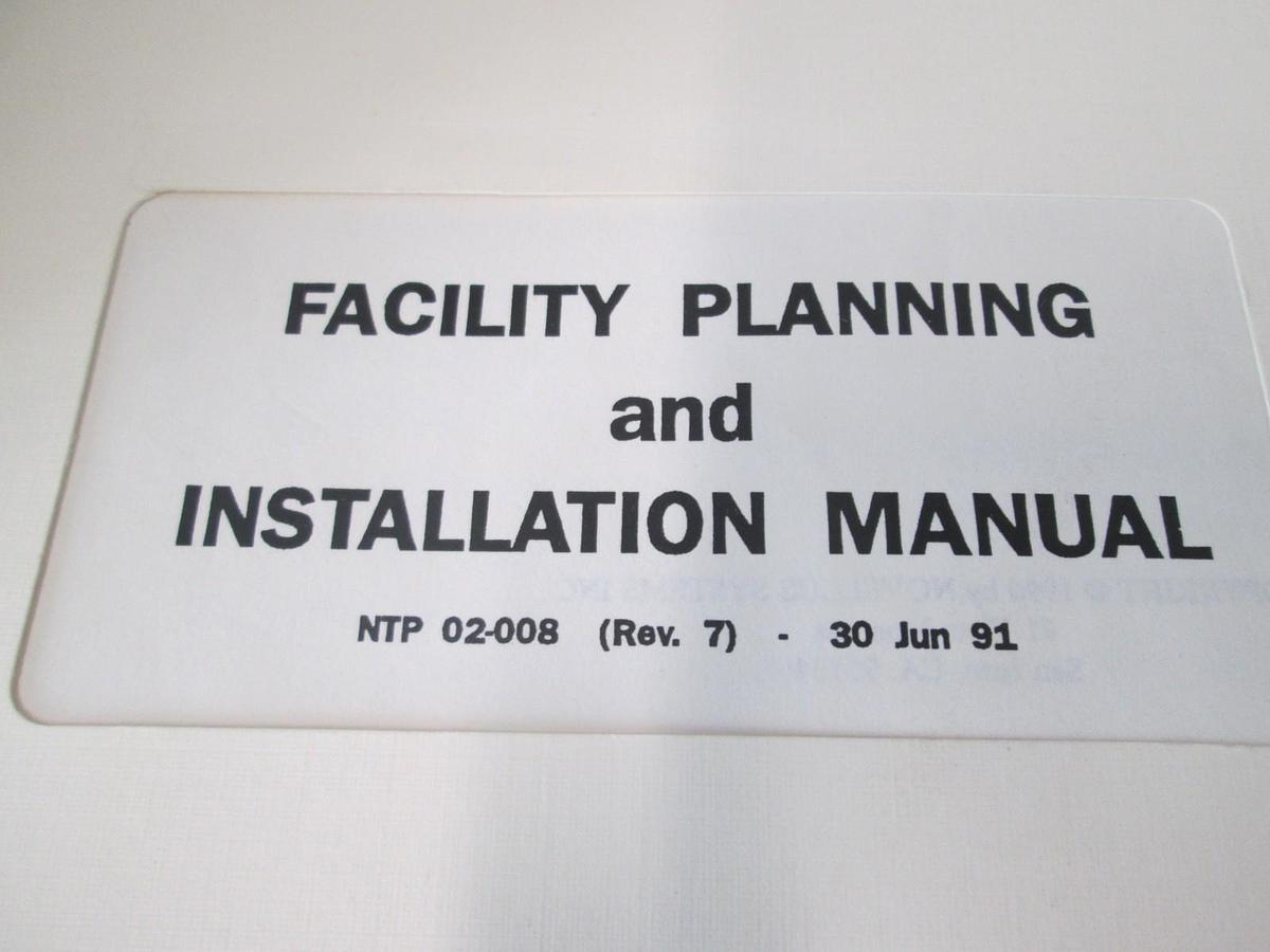 Used Novellus, Facility Planning and Installation Manual, NTP 02-008, Used