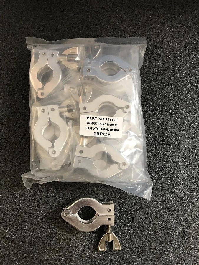 Hinge Clamp with Wingnut NW16 for Vacuum Fittings Lot of 10 New