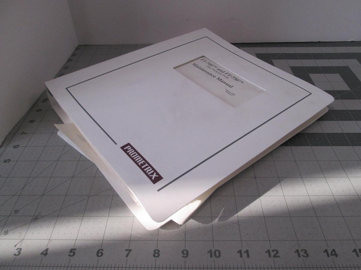 Used Tencore, FT-700 and FT-750, Film Thickness Probe Maintenance Manual, Used