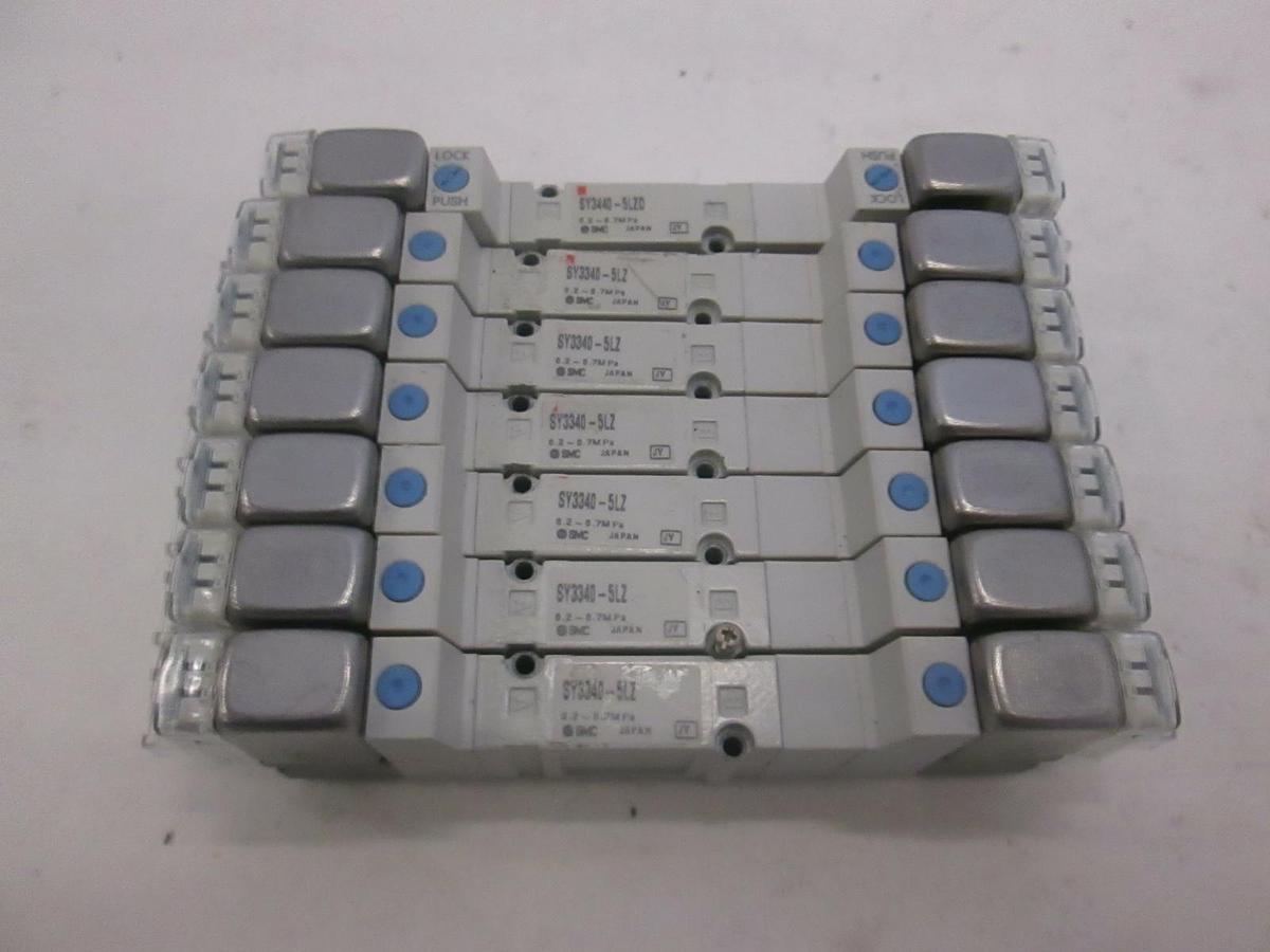 Used SMC, Solenoid Valve, SY3340-5LZ, Used, Lot of 7