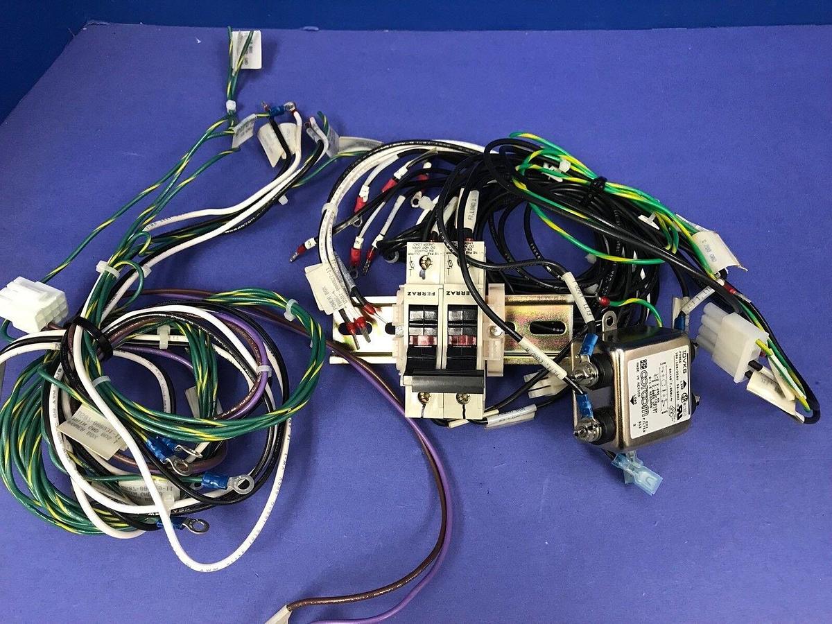 Used Tokyo Electron Harness Assy w/ Ferraz ST10 Fuse Holder & Corcom 10VK6, Used
