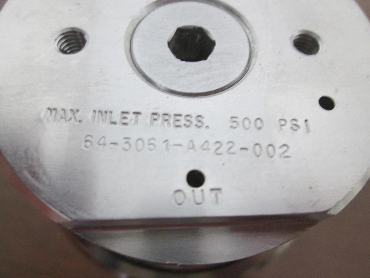 Used Tescom, 64-3061-A422-002, 4 Port Regulator, 50 PSIG Max Outlet, Used