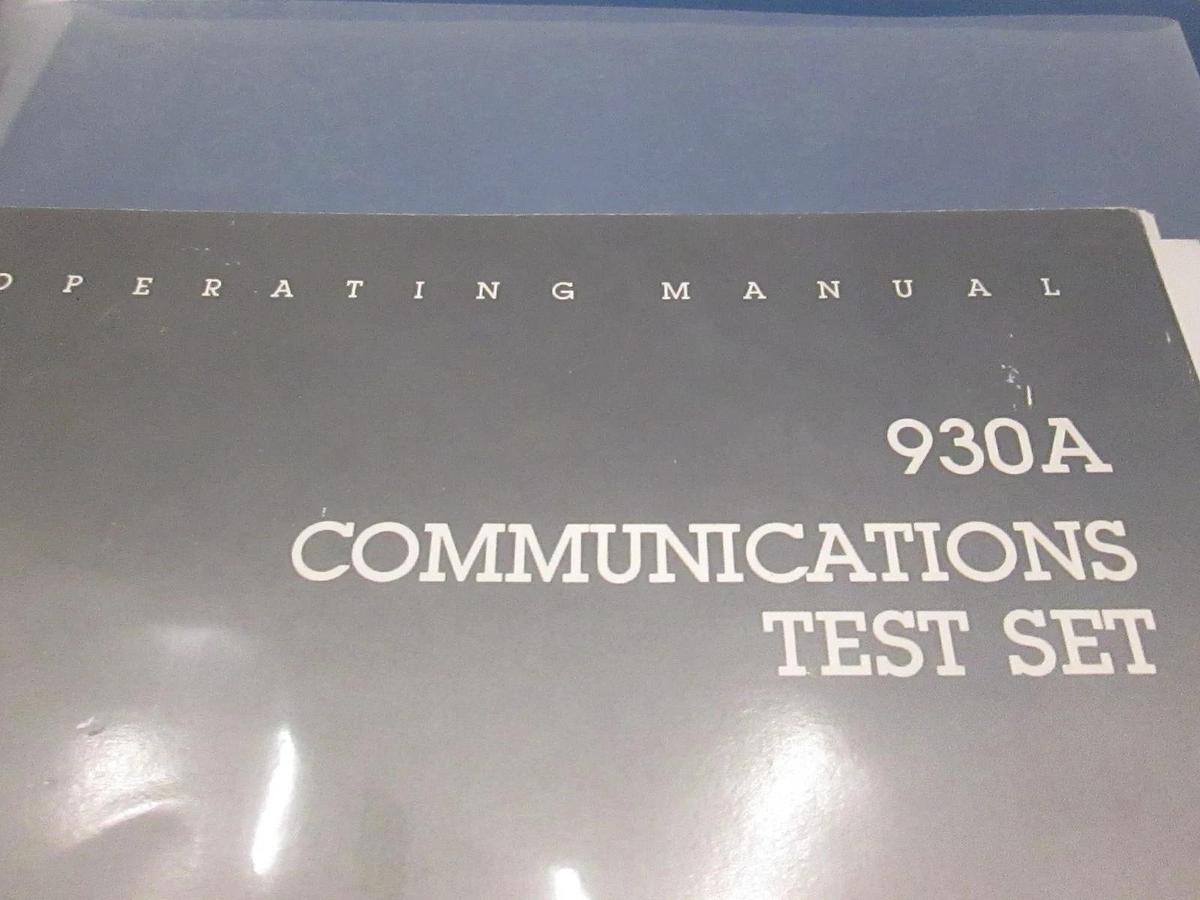 Used Sage 930A Communications Test Set Operating Manual, Used