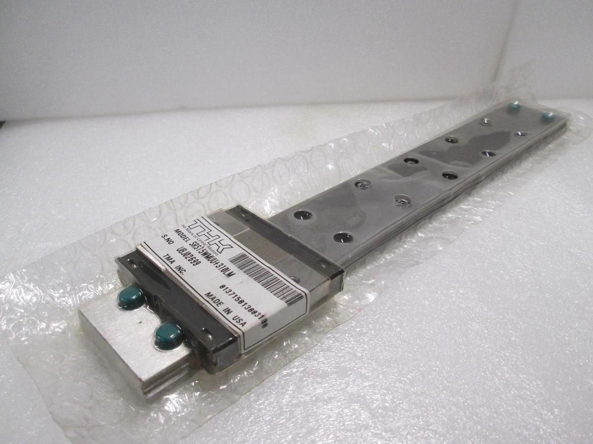 Used THK, SRS15WMUU+310LM, Linear Bearing Block w/ Slide Rail, New