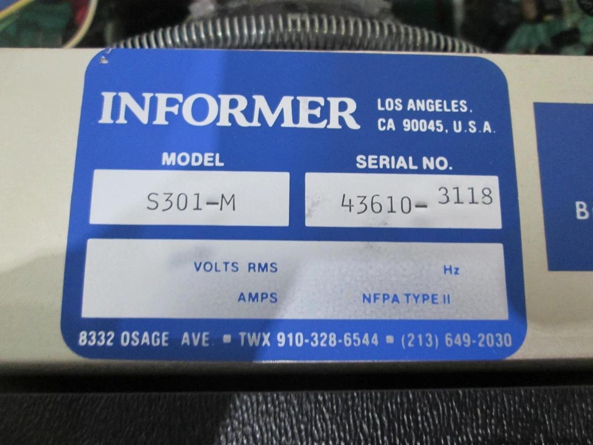 Used CRT Informer, S301-M, Panel Display, Parts