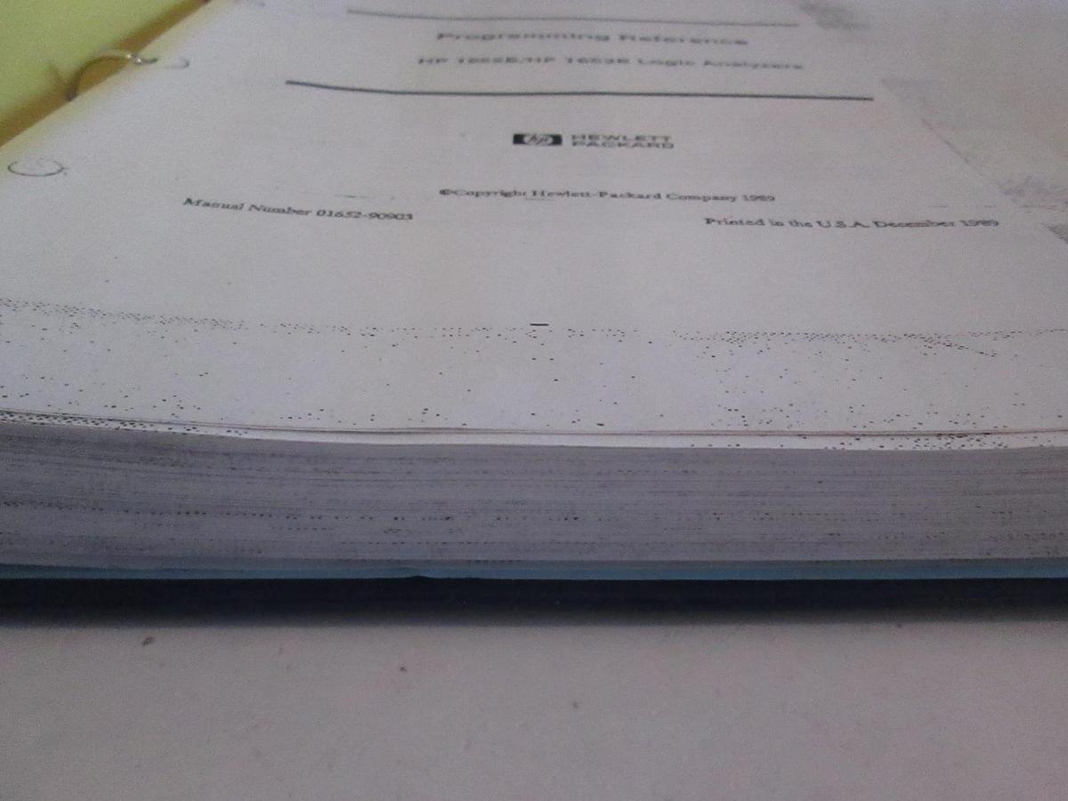 Used HP 1652B/ 1653B Logic Analyzer Programming Reference, Used