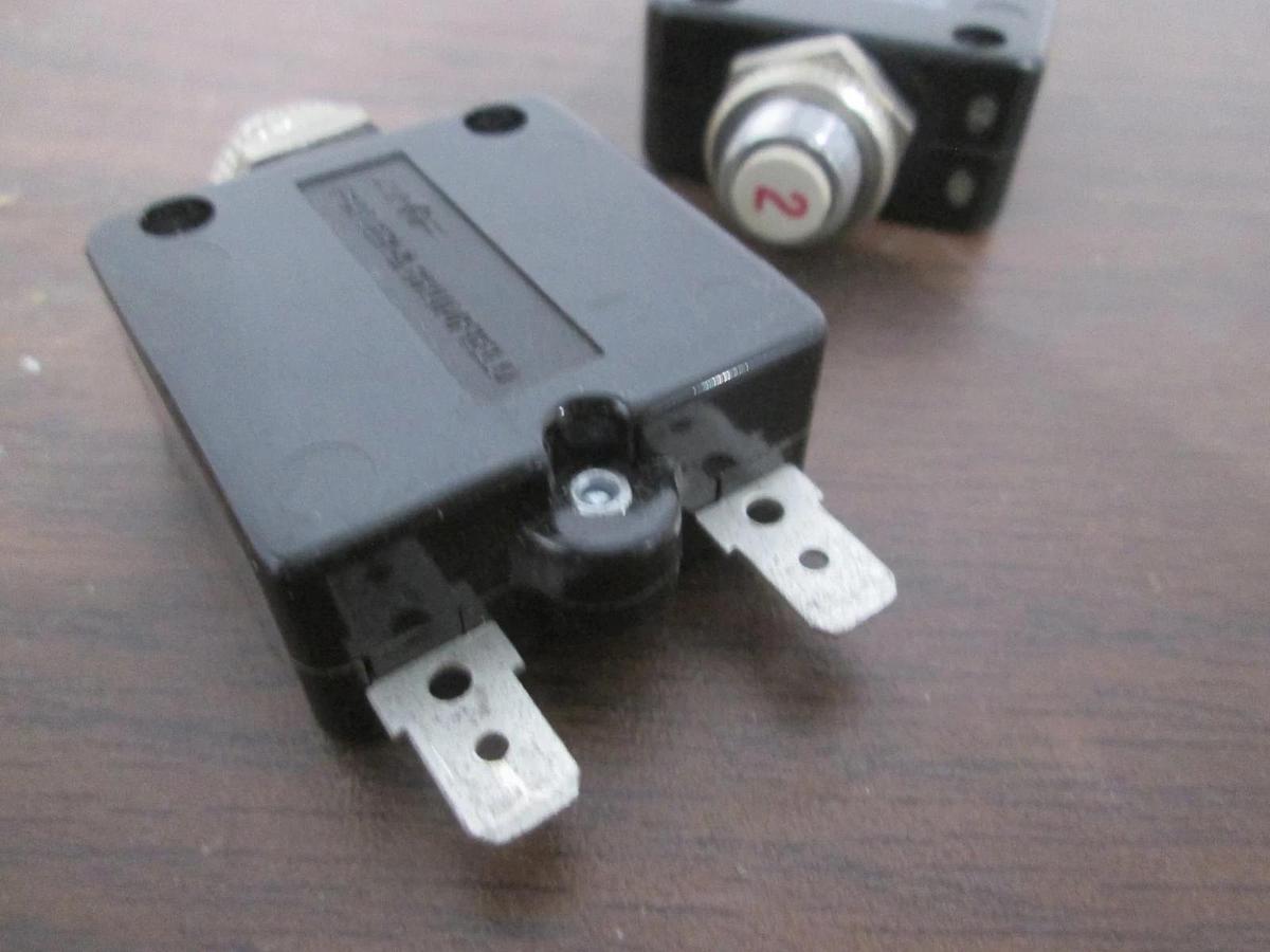 Used Potter & Brumfield, W58XB1A4A-2, 2A, Thermal Circuit Breaker, Used, Lot of 2