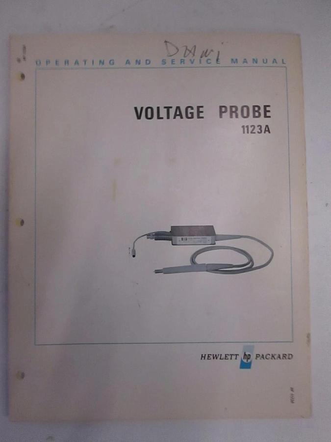 Used HP Voltage Probe 1123A Operating and Service Manual, Used