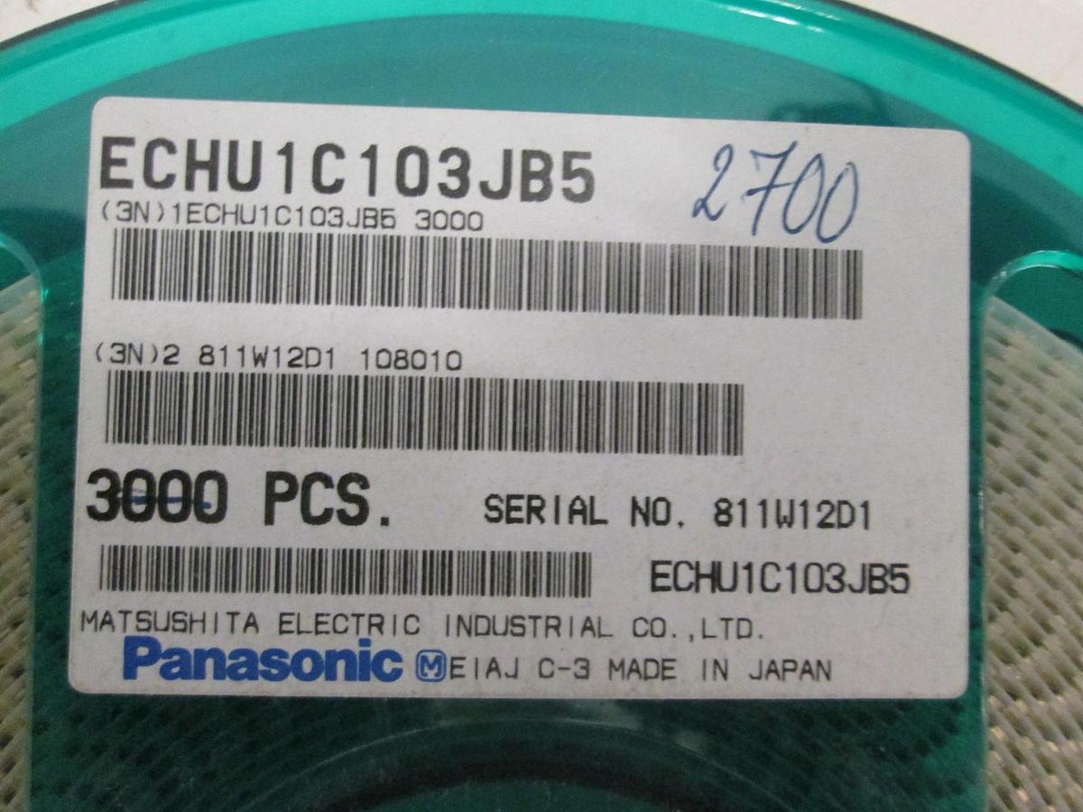 Panasonic, Capacitor, ECHU1C103JB5, New, Lot of 2700