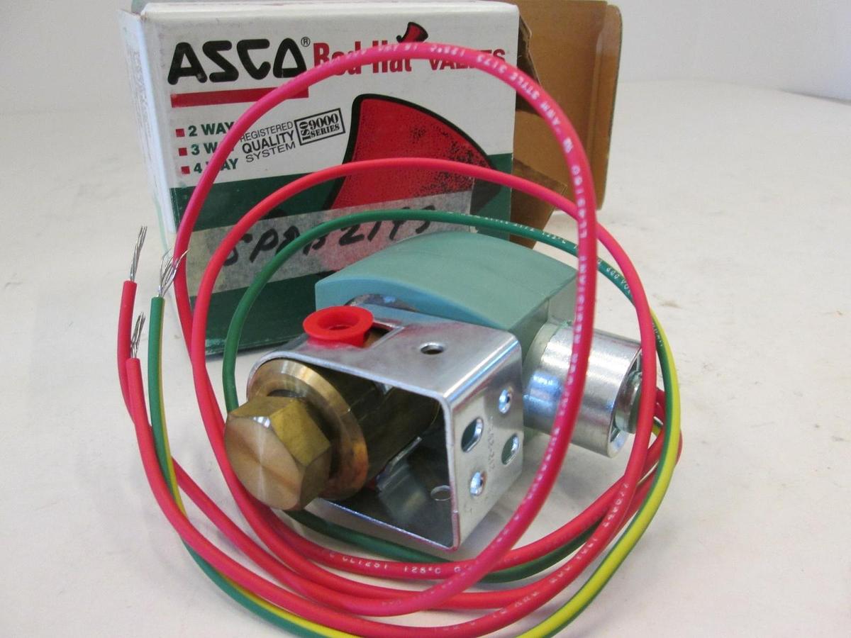 Used Asco Red Hat, Solenoid Valve 1/8" Pipe, 6.1 W, 8262G31, New