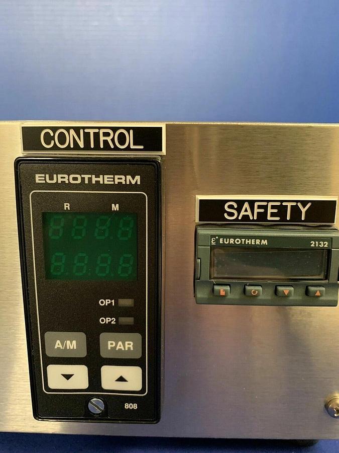 Used Heater Controller w/ Eurotherm 808, and overtemp, as removed