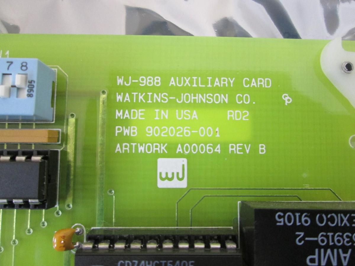 Used Watkins Johnson, 902027-001R, Card, Auxilliary, WJ-988, New