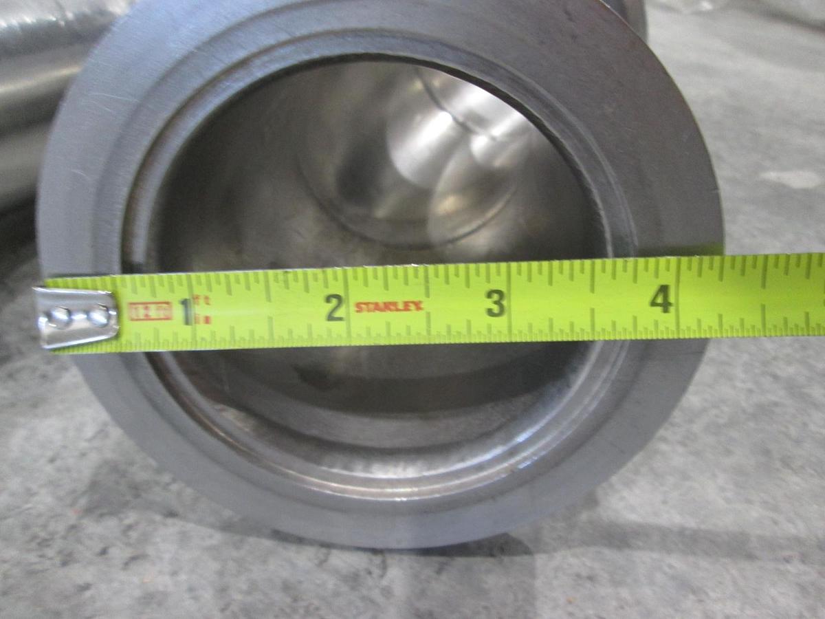 Used ISO80-ISO80 Stainless Steel Elbow Adapter, Used, Lot of 2