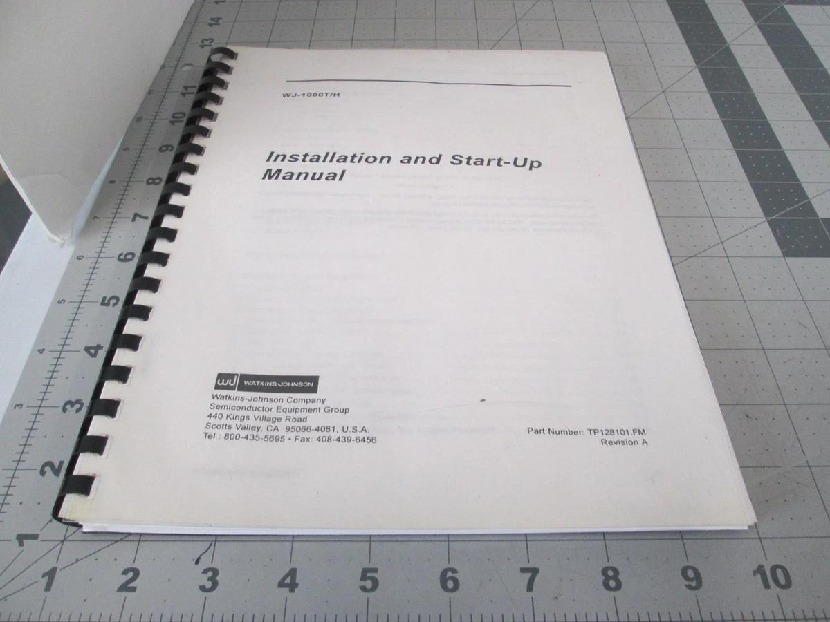 Used Watkins Johnson, Installation and Start-Up Manual, WJ-1000T/H, Used