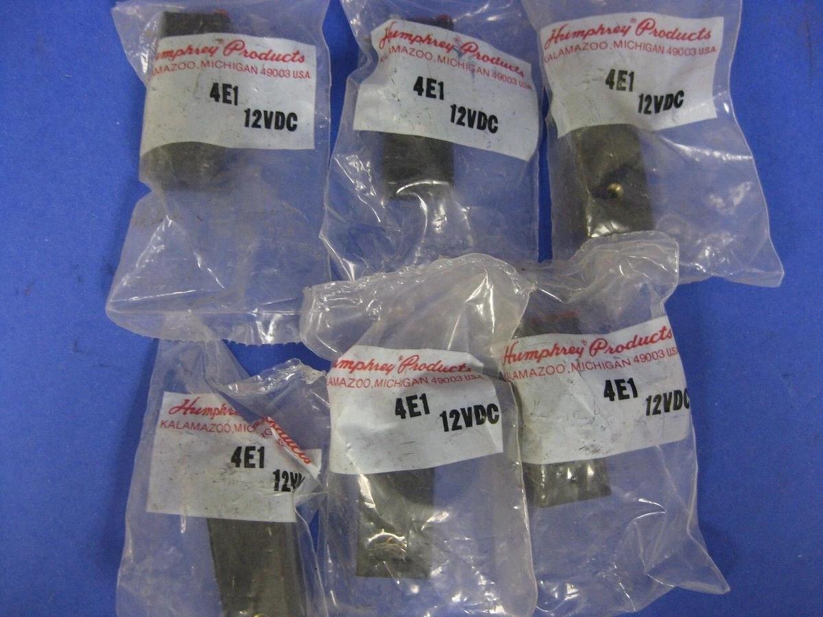 Humphrey Mini-Mizer 4E1 12VDC Solenoid Valve - Lot of 6 New