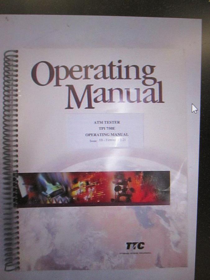 Used TTC ATM Tester TPI 750E, Operating Manual, Used