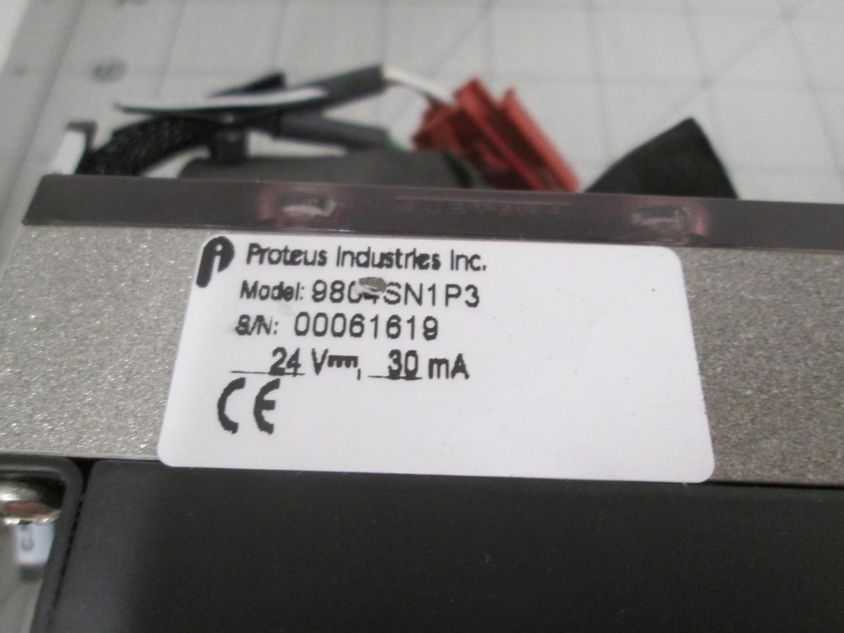 Used Proteus Industries, 9804SN1P3, Fluid Flow Switch, 24V, 30mA, Used