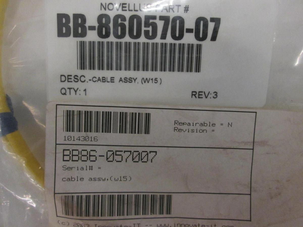 Used Novellus, BB86-057007, Cable Assy (W15), Used