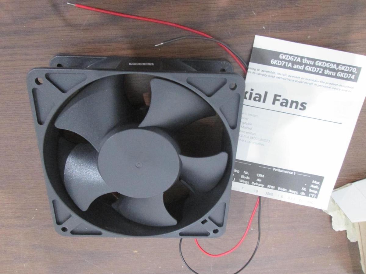 Used Dayton, Model 6KD74, DC Axial Fan, 24V, New