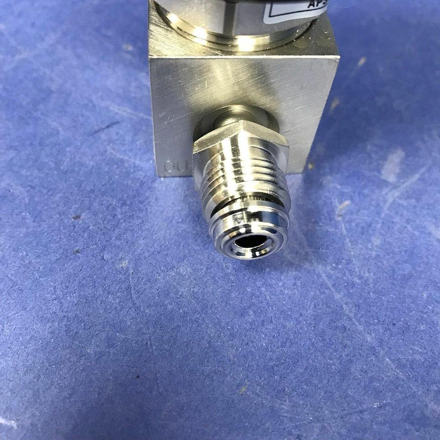 Used APTech AP3600SM Manual Valve, 1/4" MVCR x 1/4" Female Swaglok (extended), Used