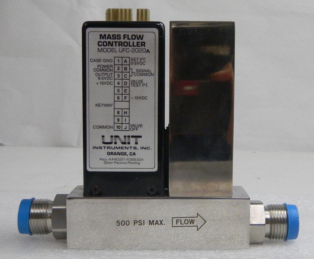 Used Unit UFC-2020A, Mass Flow Controller, Gas- N2, Range- 30 SLM, 3/8" M I/O VCR
