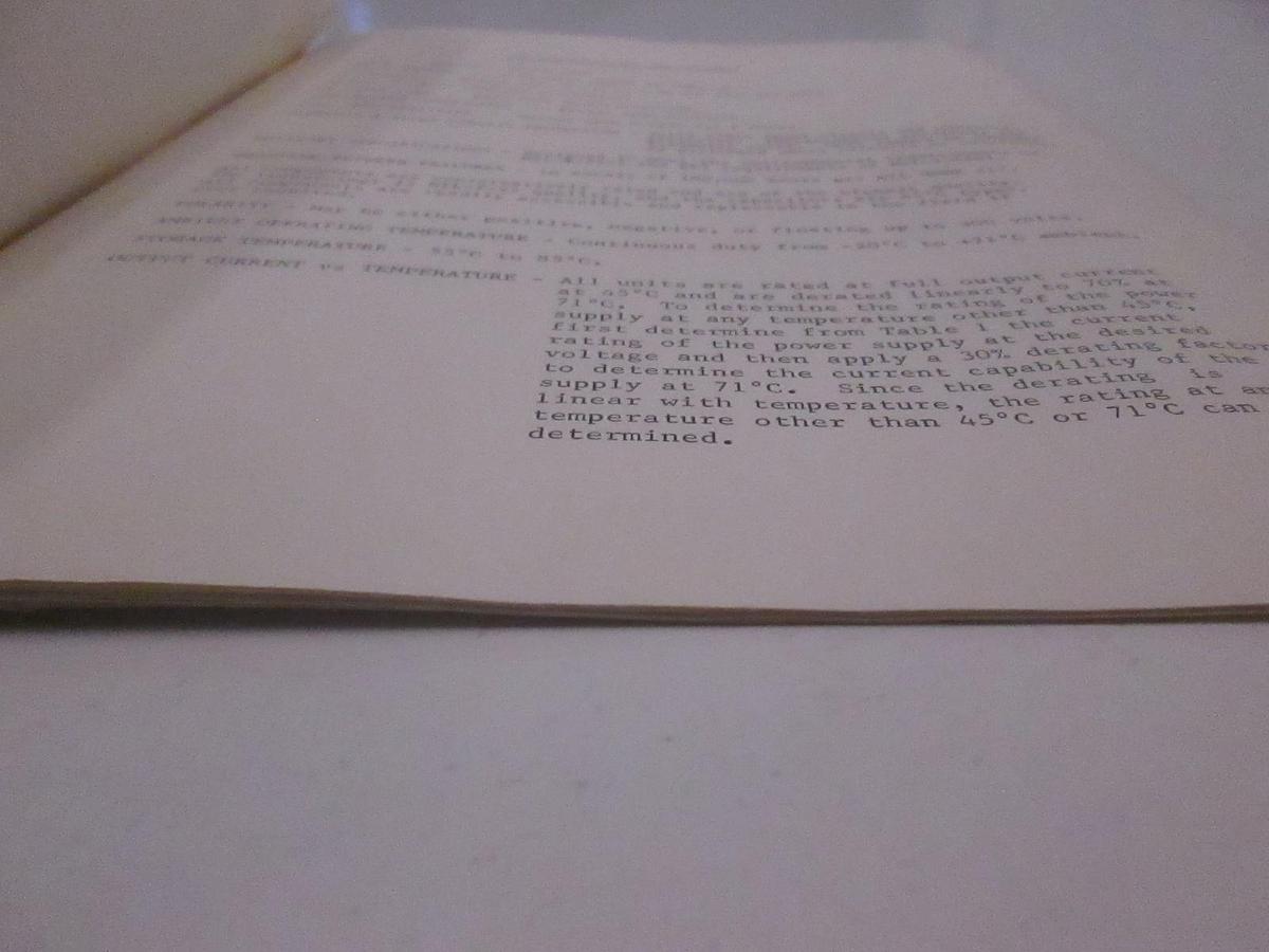 Used Universal Instruction Manual for Power/ Mate Corp., Used