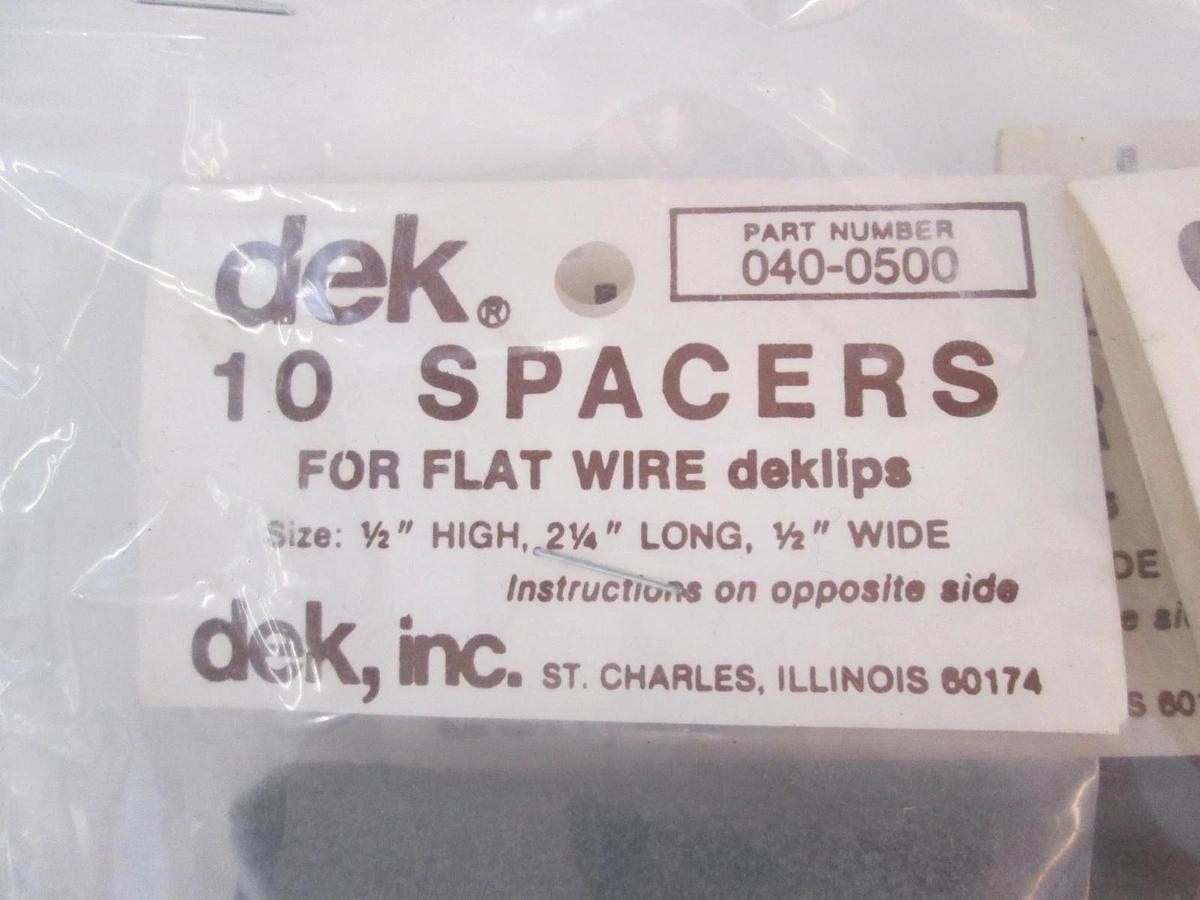 Dek Foam Spacers For Flat Wire Deklips, 040-0500, New, Lot of 60